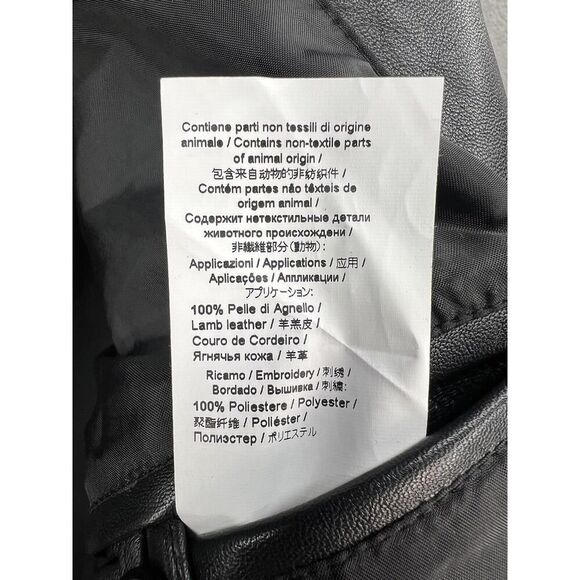 ICEBERG Leather Biker Jacket Size EU 44 Full Zip Men’s Jacket Green Black - Picture 16 of 16